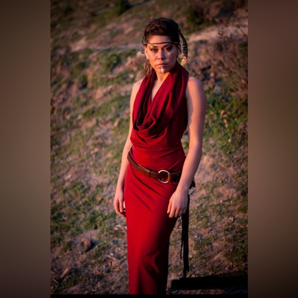 ZhenNymph Trinity Maxi Dress Boho Festival Brown M L - Picture 5 of 16